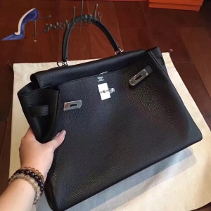 hermes kelly black togo leather